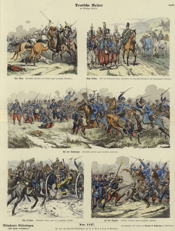 法国 - 普鲁士战争的德国骑兵，1870-1871 作者 德国学校
