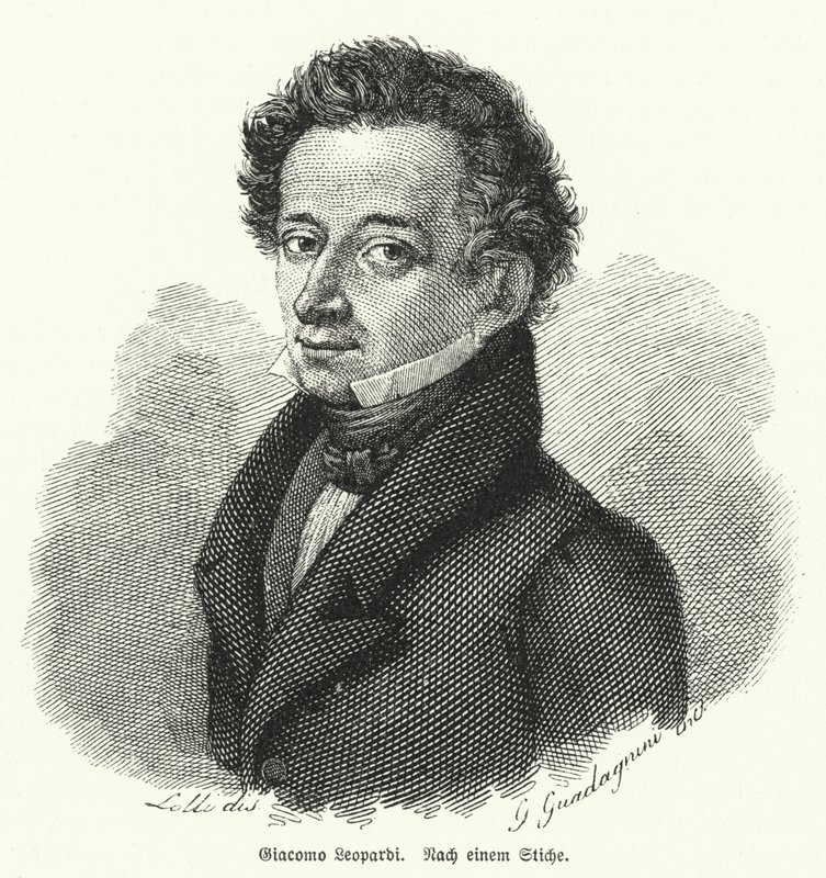 Giacomo Leopardi，意大利哲学家，诗人和语言学家 作者 德国学校
