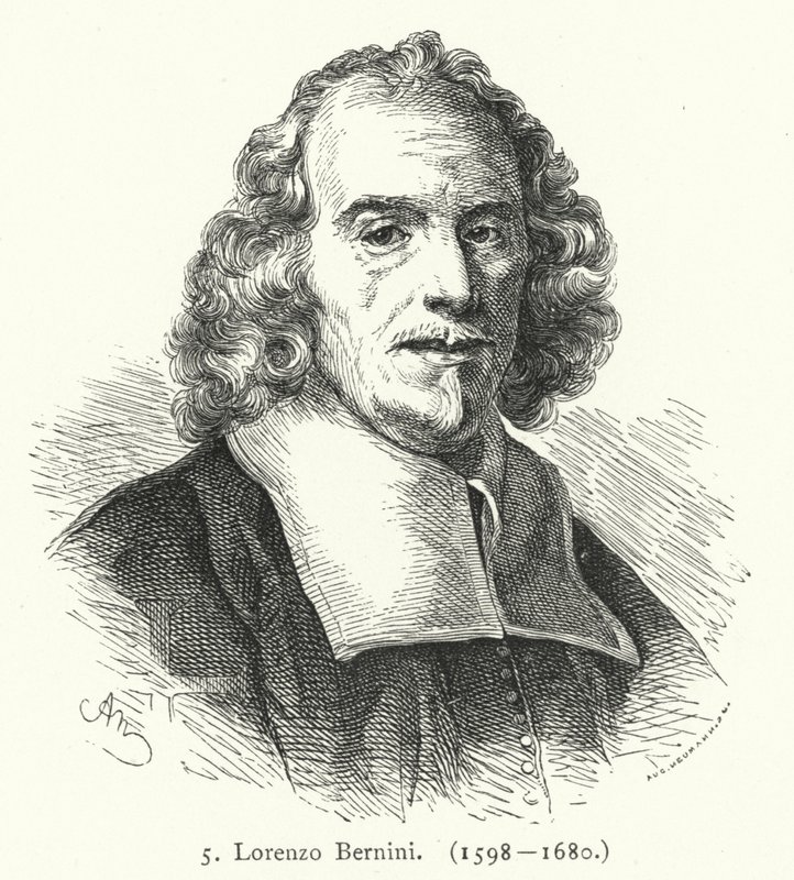 Gian Lorenzo Bernini, Italian Baroque sculptor and architect (engraving) 作者 德国学校