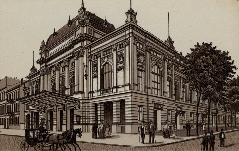 汉堡：Deutsches Schauspielhaus，德国剧院（石版画） 作者 德国学校