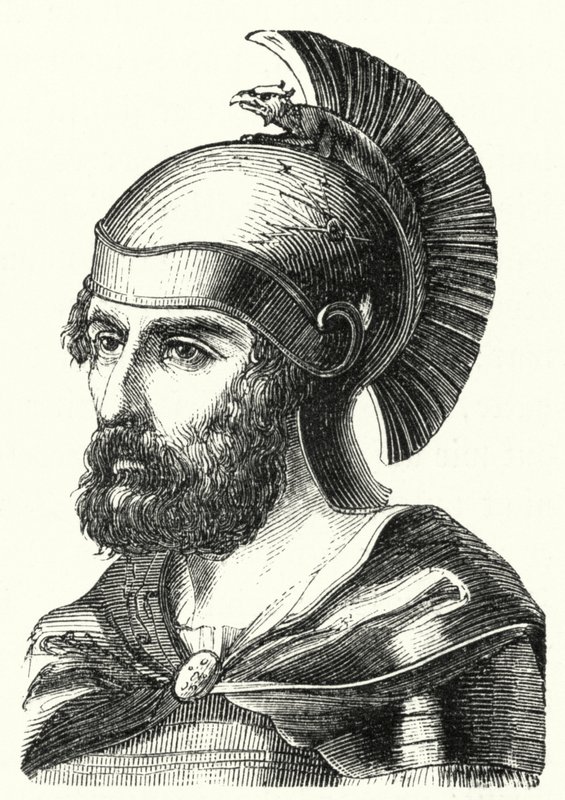 Hamilcar Barca，迦太基将军和汉尼拔的父亲（雕刻） 作者 德国学校