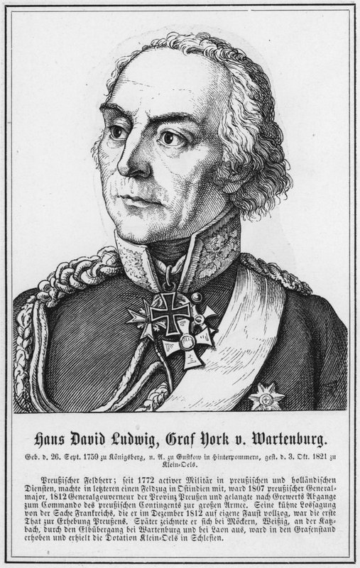 Hans David Ludwig, Count Yorck von Wartenburg (雕刻) 作者 德国学校
