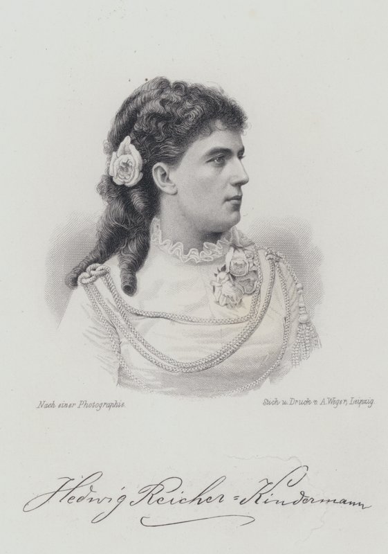 Hedwig Reicher-Kindermann，德国歌剧歌手（版画） 作者 德国学校