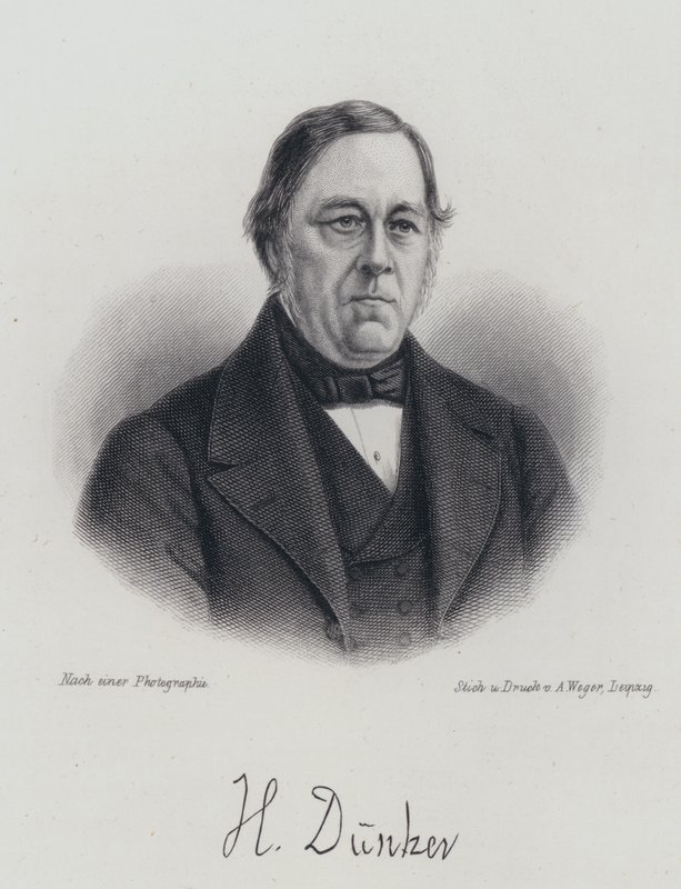 海因里希·杜恩策 (Heinrich Duentzer)，德国语言学家和文学史学家（版画） 作者 德国学校