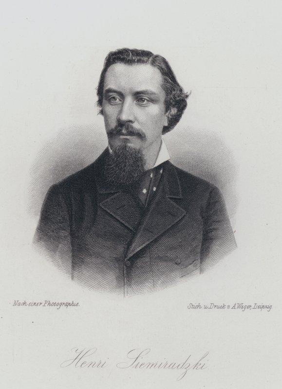 Henryk Siemiradzki，波兰艺术家（雕刻）。 作者 德国学校