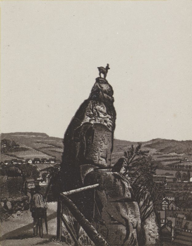 Hirschensprung (litho) 作者 德国学校