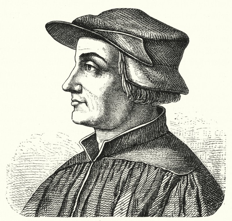 Huldrych Zwingli，瑞士宗教改革的领军人物（版画） 作者 德国学校