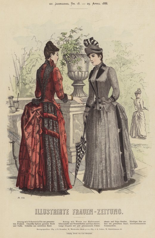 为Illustrirte Frauen-Zeitung（彩色平版印刷）绘制插图 作者 德国学校