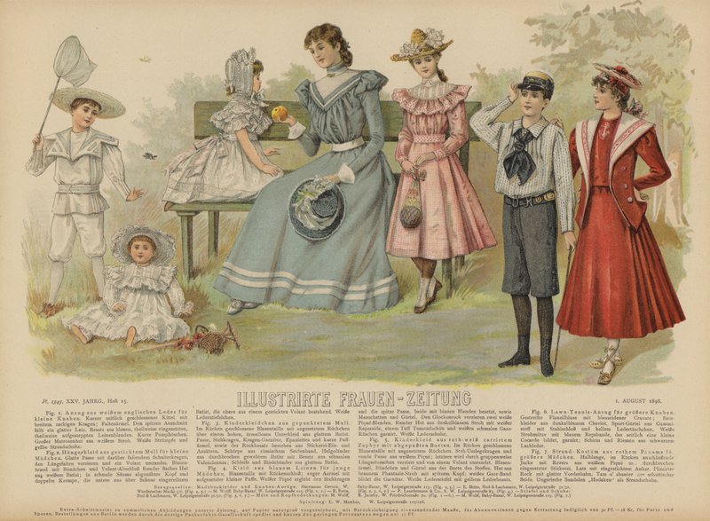 为Illustrirte Frauen-Zeitung（彩色平版印刷）绘制插图 作者 德国学校