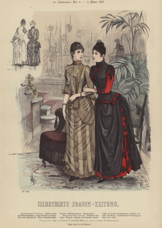 为Illustrirte Frauen-Zeitung（彩色平版印刷）绘制插图 作者 德国学校