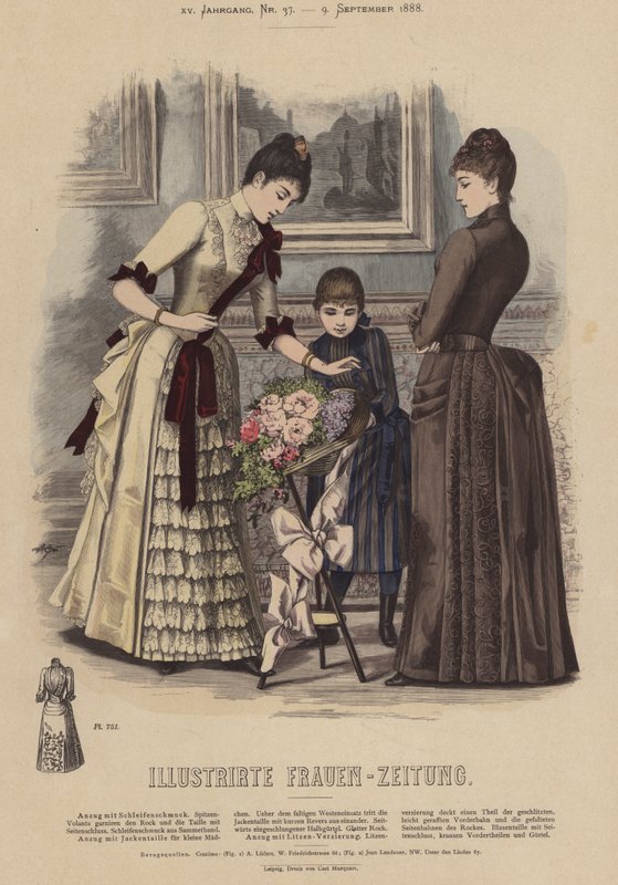 为Illustrirte Frauen-Zeitung（彩色平版印刷）绘制插图 作者 德国学校