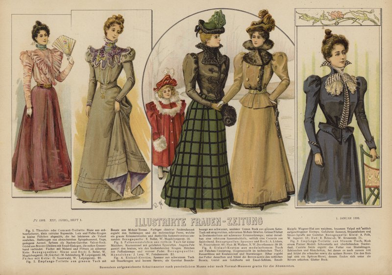 Illustrirte Frauen-Zeitung 插图（彩色石版画） 作者 德国学校
