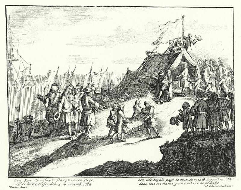 James II of England spends the night of 15/16 November 1688 in a poor fisherman