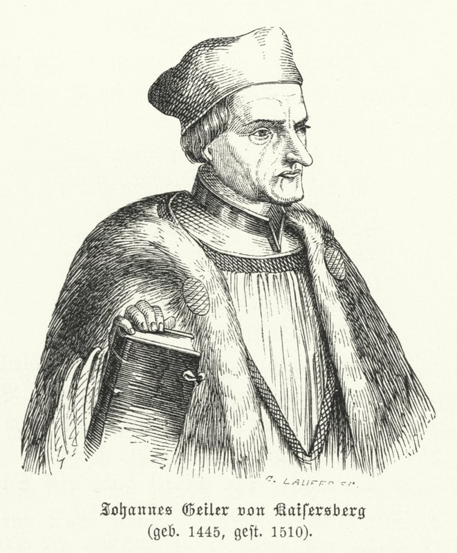 Johann Geiler von Kaisersberg，瑞士牧师和神学家（雕刻）。 作者 德国学校