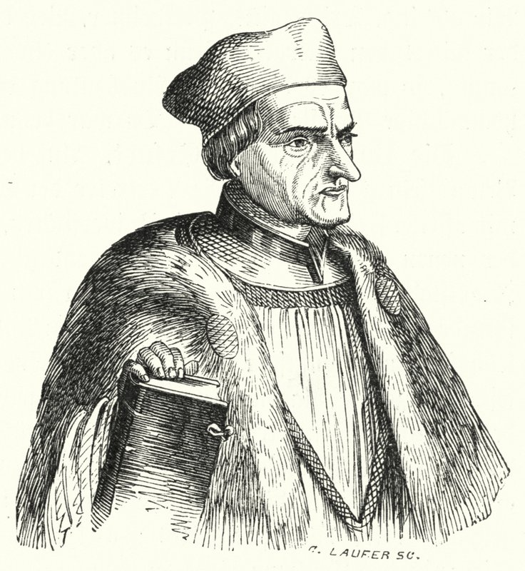 Johann Geiler von Kaisersberg，瑞士牧师和神学家（版画） 作者 德国学校