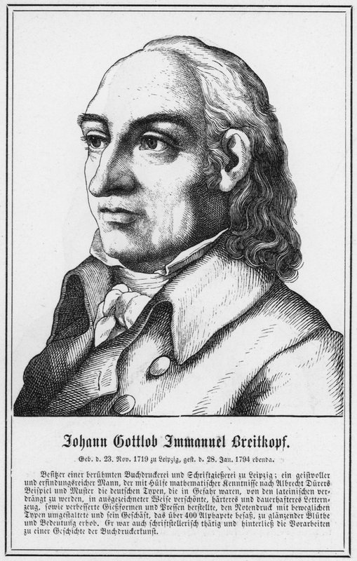 Johann Gottlob Immanuel Breitkopf (雕刻) 作者 德国学校