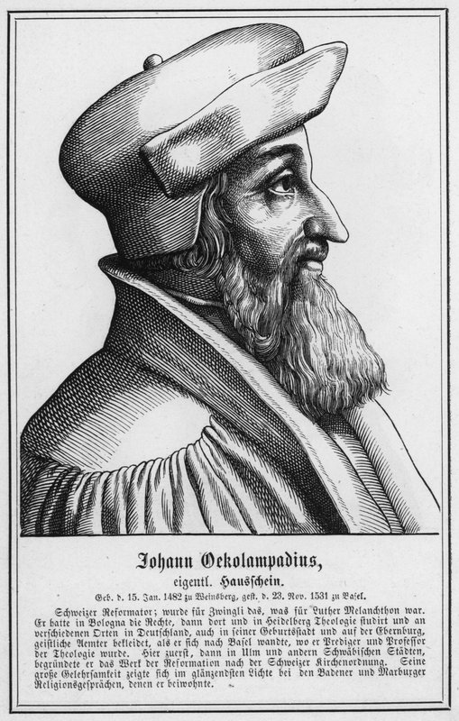 Johann Oekolampadius（雕刻） 作者 德国学校