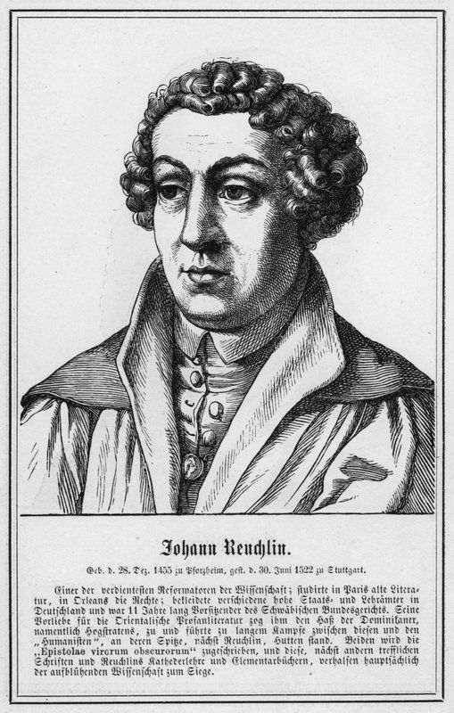 Johann Reuchlin (engraving) 作者 德国学校