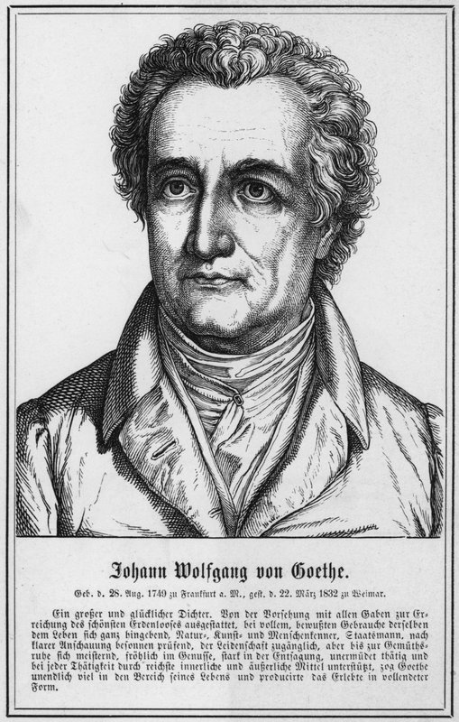 Johann Wolfgang von Goethe (engraving) 作者 德国学校