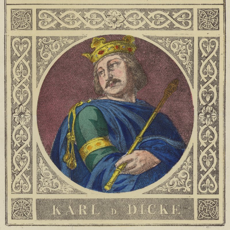 Karl D Dicke, 876-887 (coloured engraving) 作者 德国学校