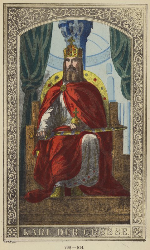 Karl Der Grosse，768-814（彩色雕刻） 作者 德国学校