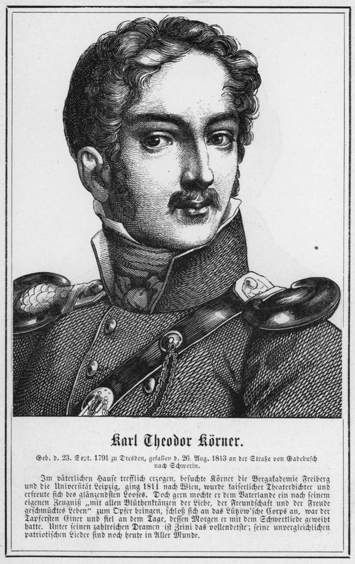 Karl Theodor Korner (engraving) 作者 德国学校