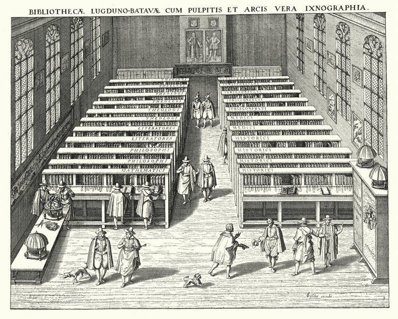 莱顿大学图书馆（版画） 作者 德国学校