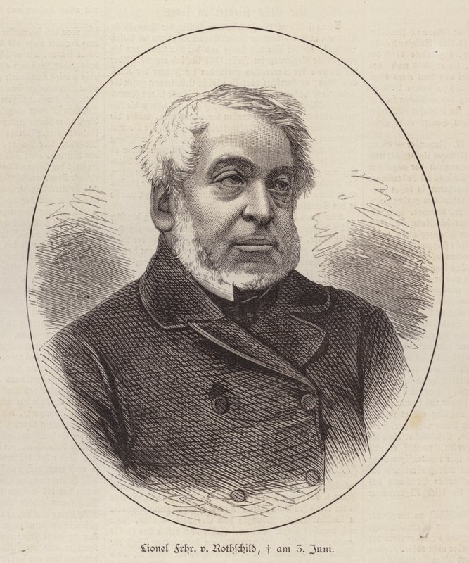 Lionel de Rothschild，英国银行家、政治家和慈善家（版画） 作者 德国学校