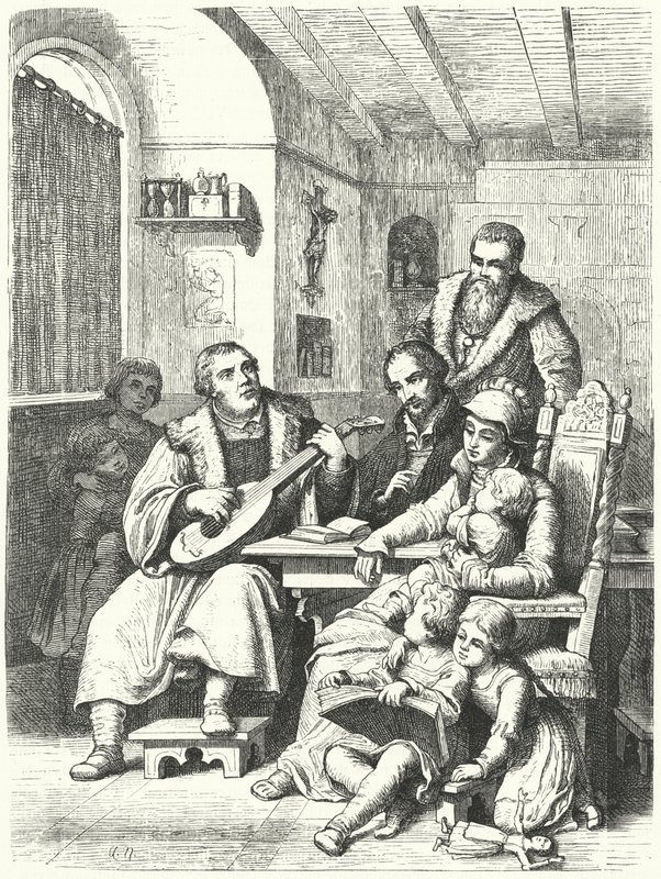 Martin Luther at home with his family 作者 德国学校