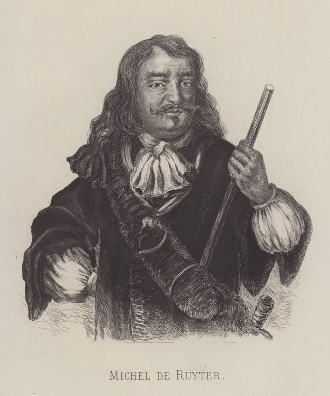 Michiel de Ruyter，荷兰海军上将（石版画） 作者 德国学校