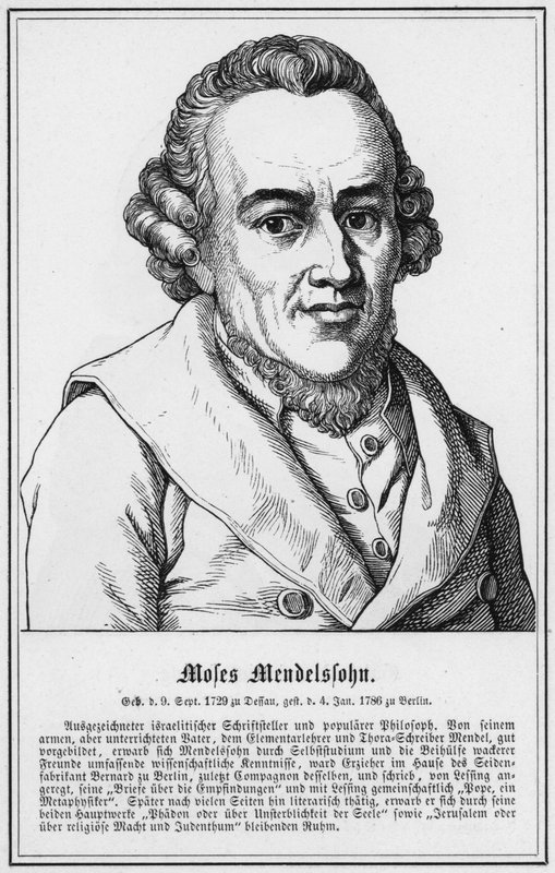Moles Mendelssohn (engraving) 作者 德国学校