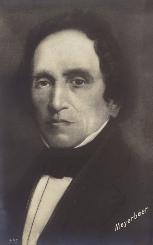 Giacomo Meyerbeer的肖像 作者 德国学校