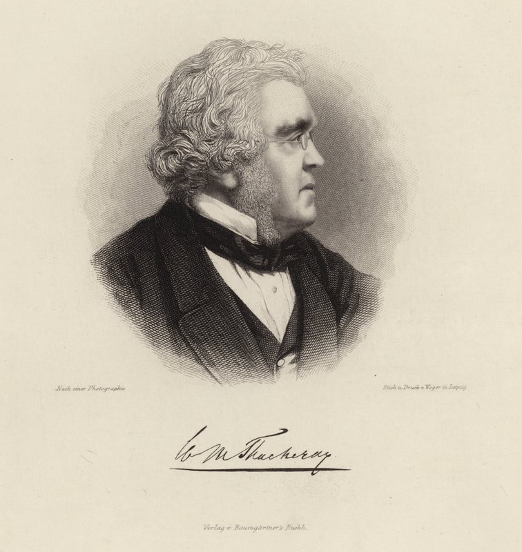 William Makepeace Thackeray的肖像 作者 德国学校