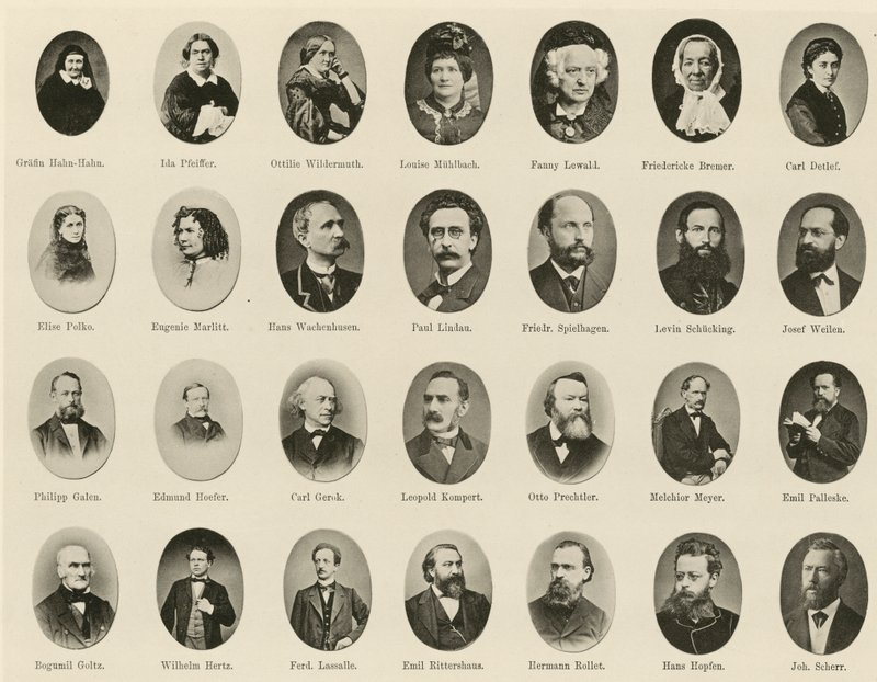 来自 Ritter vom Deutschen Geiste (litho) 的著名德国人肖像 作者 德国学校