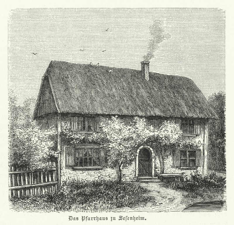 Sessenheim的教区长，Friederike Brion的故乡，与约翰·沃尔夫冈·歌德在1770  -  1771年在斯特拉斯堡大学学习期间有一段恋情 作者 德国学校