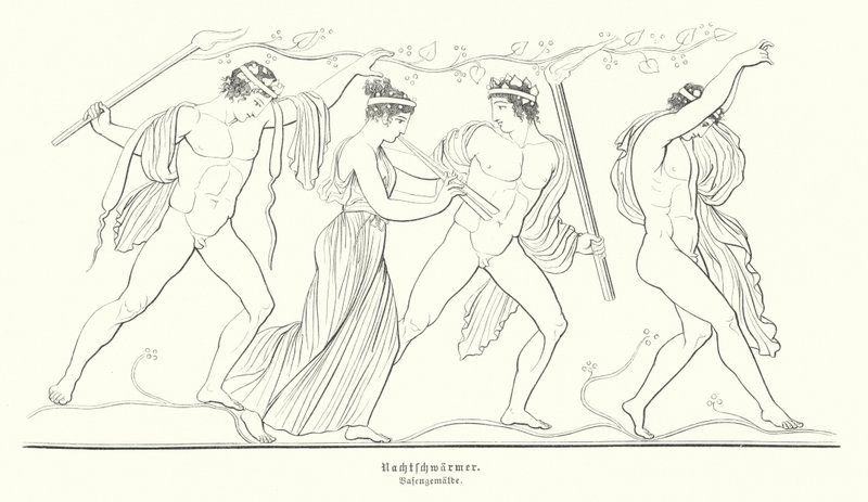 Revellers at night in Ancient Greece (engraving) 作者 德国学校