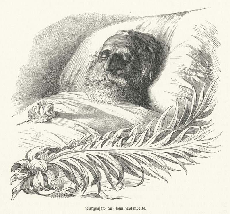Russian author Ivan Turgenev on his deathbed 作者 德国学校