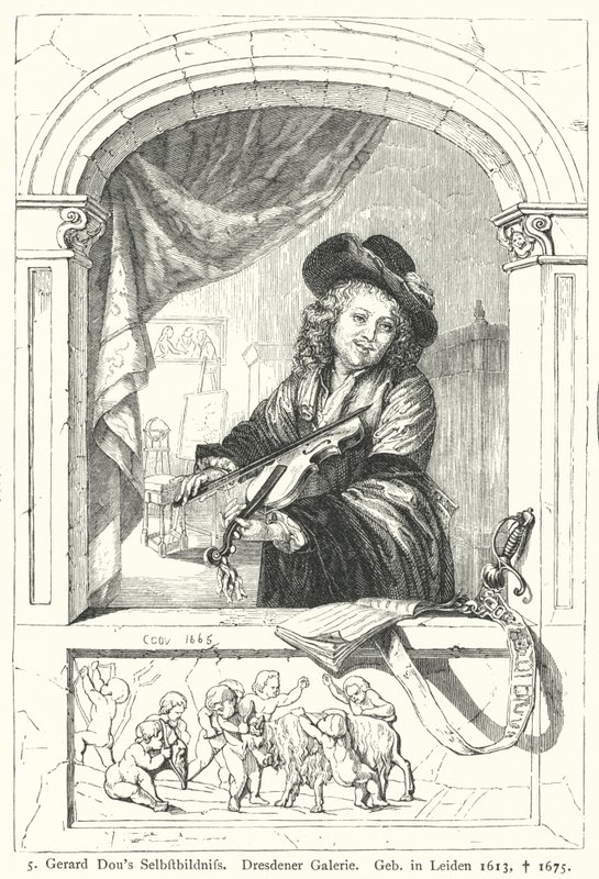 Self-portrait of the Dutch Golden Age painter Gerrit Dou 作者 德国学校