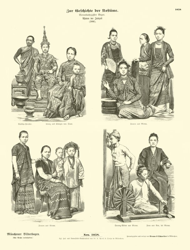 Siamese and Burmese costumes 作者 德国学校