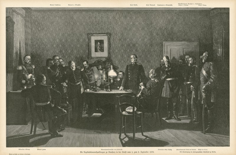1870年9月1日至2日在法国Donchery投降谈判 作者 德国学校