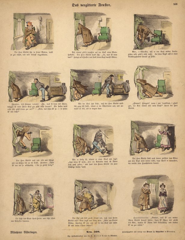 The Barred Window（彩色版画） 作者 德国学校