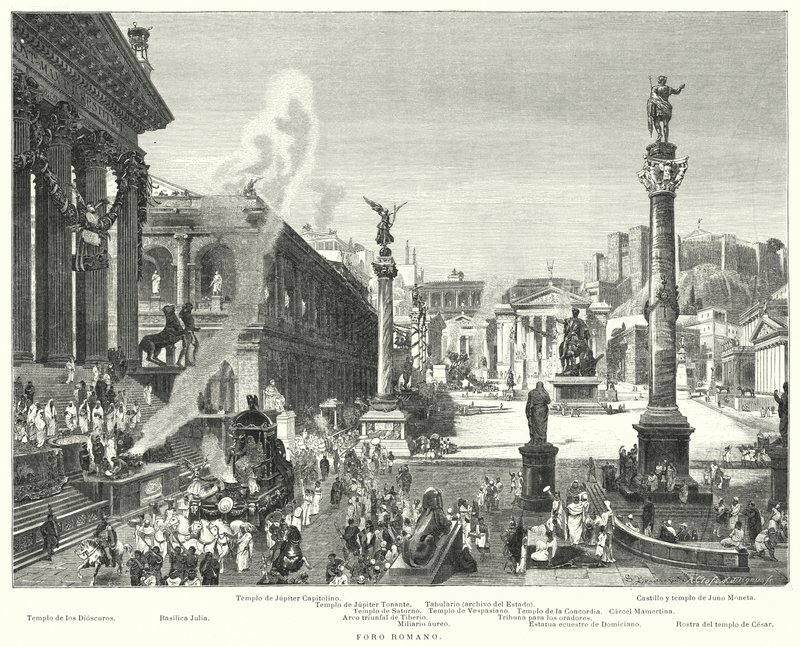 The Forum, Ancient Rome (litho) 作者 德国学校