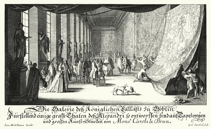 The Galerie des Gobelins，巴黎（版画） 作者 德国学校