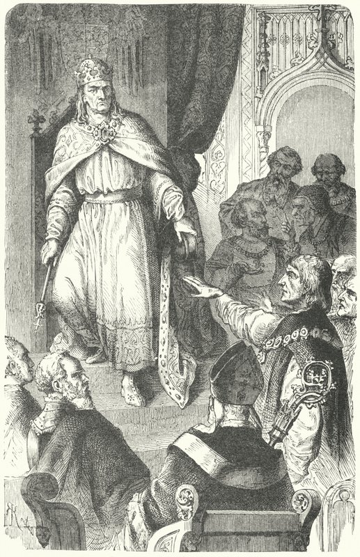 The Holy Roman Emperor Charles IV issues the Golden Bull of 1356 (engraving) 作者 德国学校