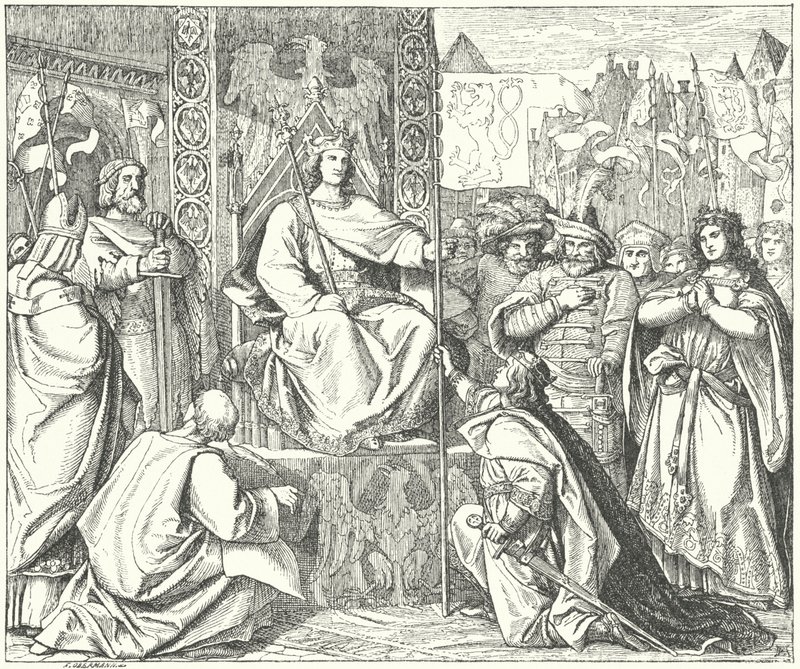 The Holy Roman Emperor Henry VII recalls his son, John of Bohemia (engraving) 作者 德国学校
