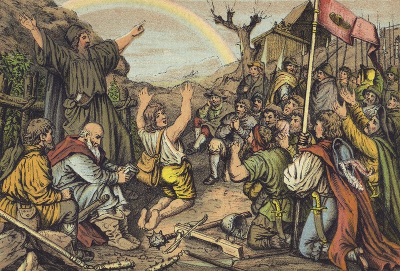 农民起义 (chromolitho) 作者 德国学校