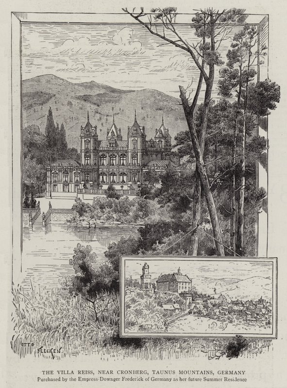 The Villa Reiss，靠近德国陶努斯山脉的 Cronberg（雕刻） 作者 德国学校