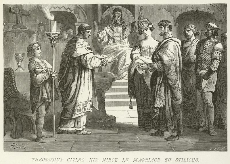 Thedosius将他的侄女与Stilicho结婚 作者 德国学校