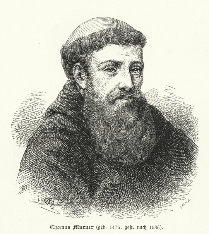 Thomas Murner，德国讽刺作家、诗人和翻译家（版画） 作者 德国学校