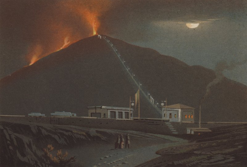 维苏威火山喷发，1880年 作者 德国学校